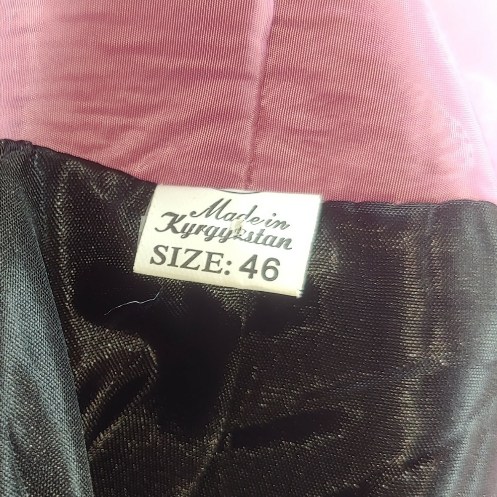 Pink Butterfly Pattern Ruffle Accent Winter Coat - Picture 12 of 16